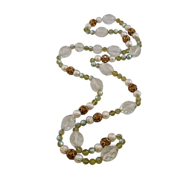 Vintage Loopover Crystal Necklace (A7119) - Picture 1 of 3